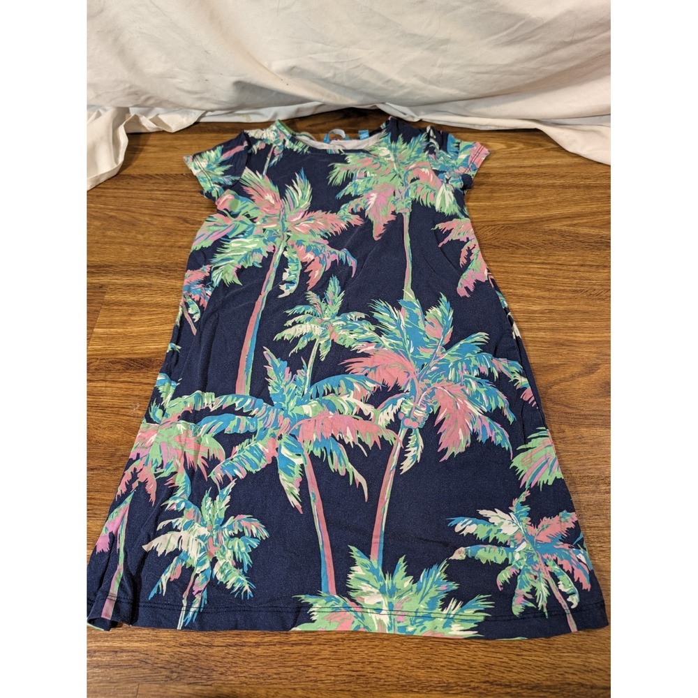 Tori Richard Honolulu Kids Size 8 Tropical Palm Trees Dress